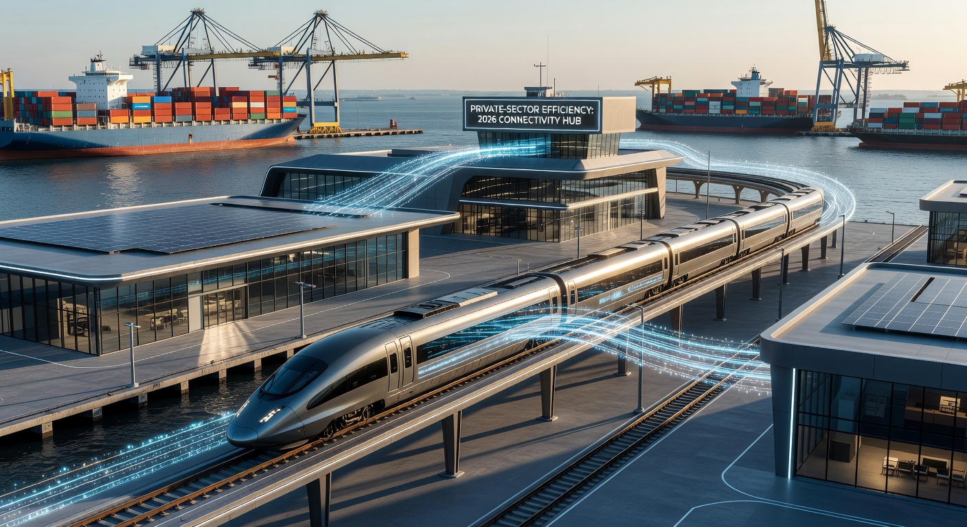 Multi-modal infrastructure with high-speed rail and deep-water port