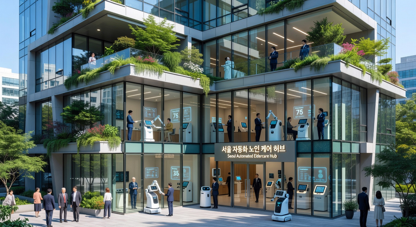 High-tech senior living and healthcare facility in urban Seoul