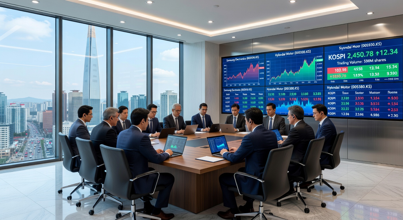 International business investors in a modern Seoul office building