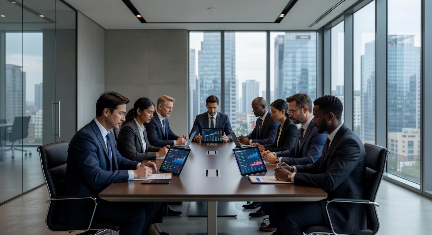 International Economic Analysts in Seoul Boardroom