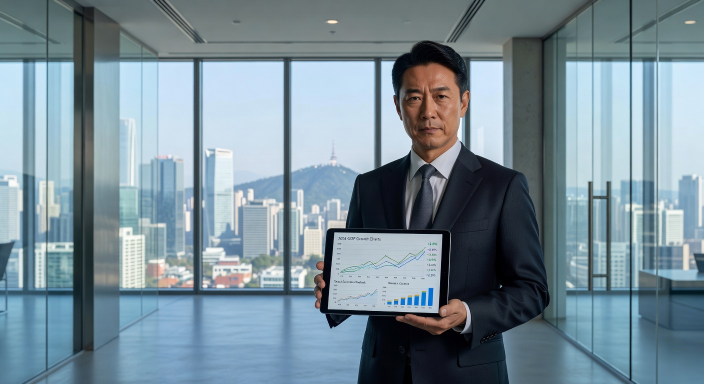 Economic Analyst Reviewing South Korean GDP Data
