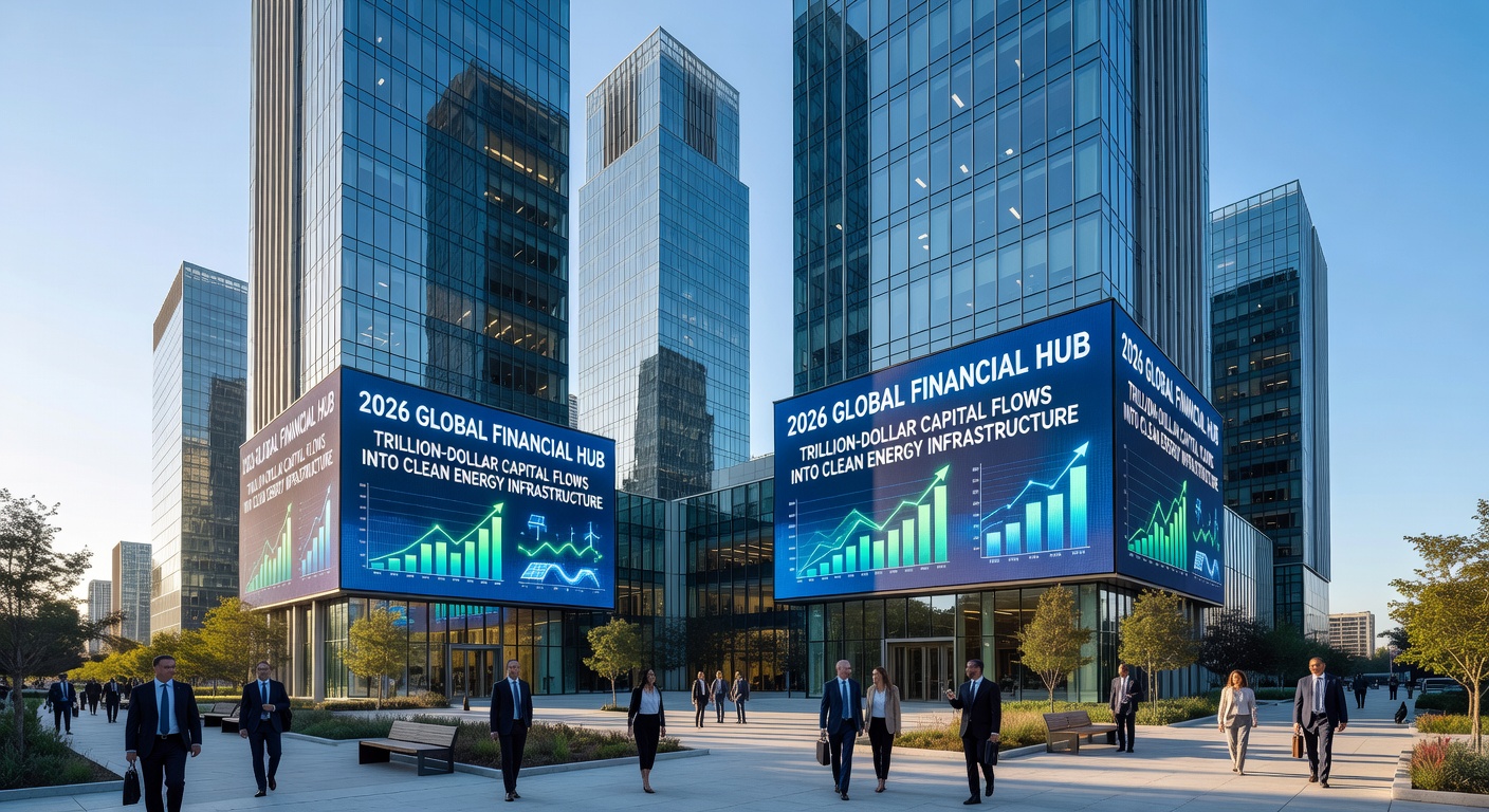 Global Financial District with Trillion-Dollar Energy Investment Data 2026