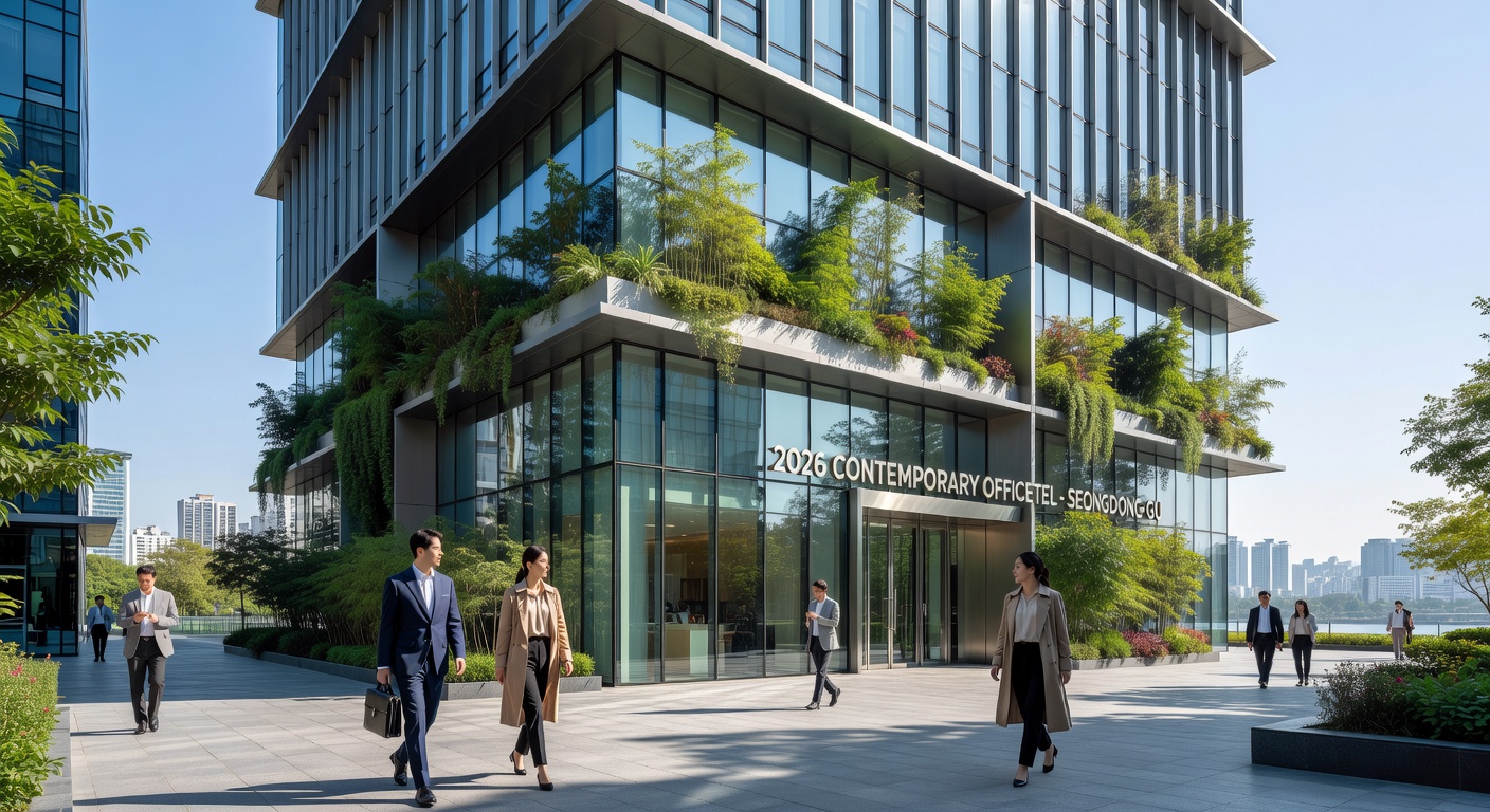 Modern Officetel Building in Seoul Seongdong-gu District