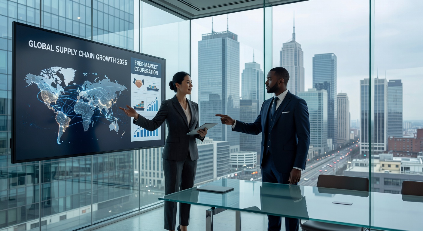 International Business Executives in High-Rise Boardroom