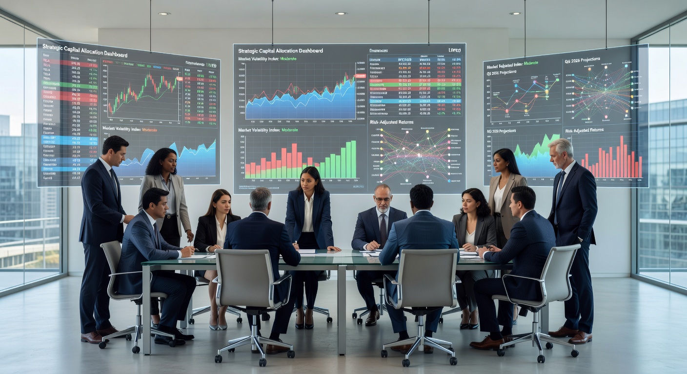 Global Financial Analysts in Modern Boardroom
