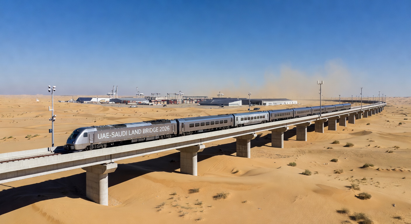 UAE-Saudi Land Bridge Freight Train 2026