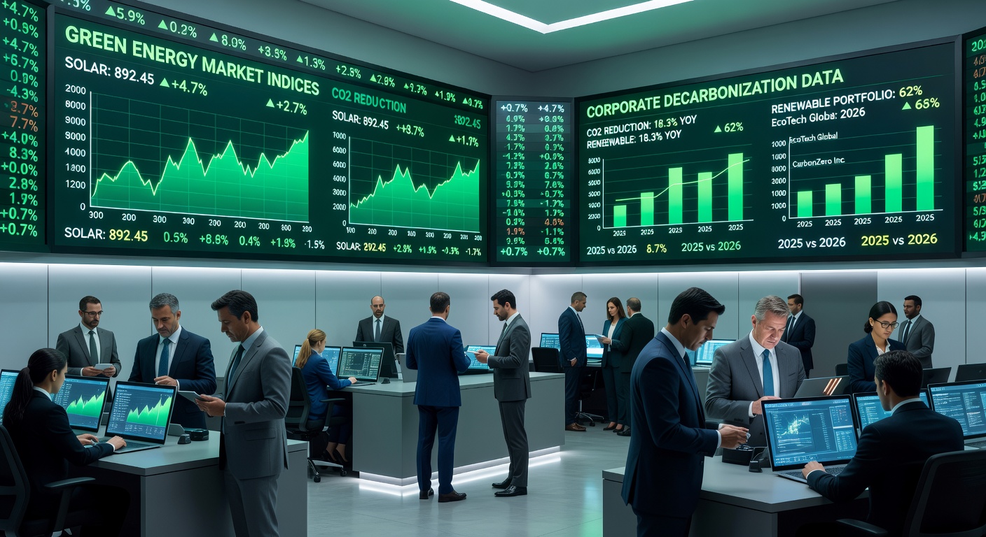 Modern Stock Exchange with Green Energy Data 2026