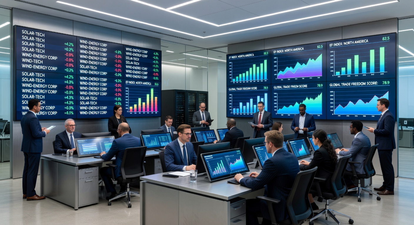 Modern Investment Analysts Monitoring Green Stocks