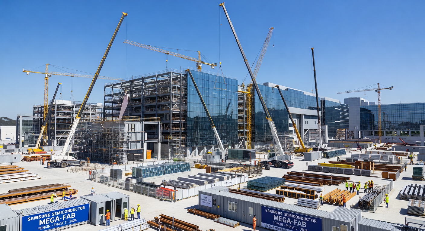 Massive Semiconductor Mega-Fab Construction in South Korea 2026