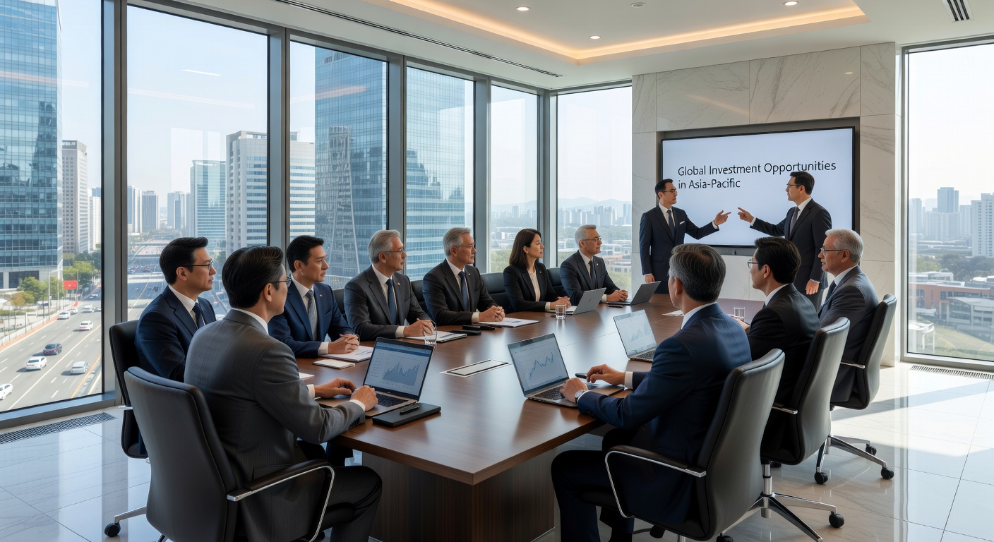 International investors in a professional Seoul boardroom setting