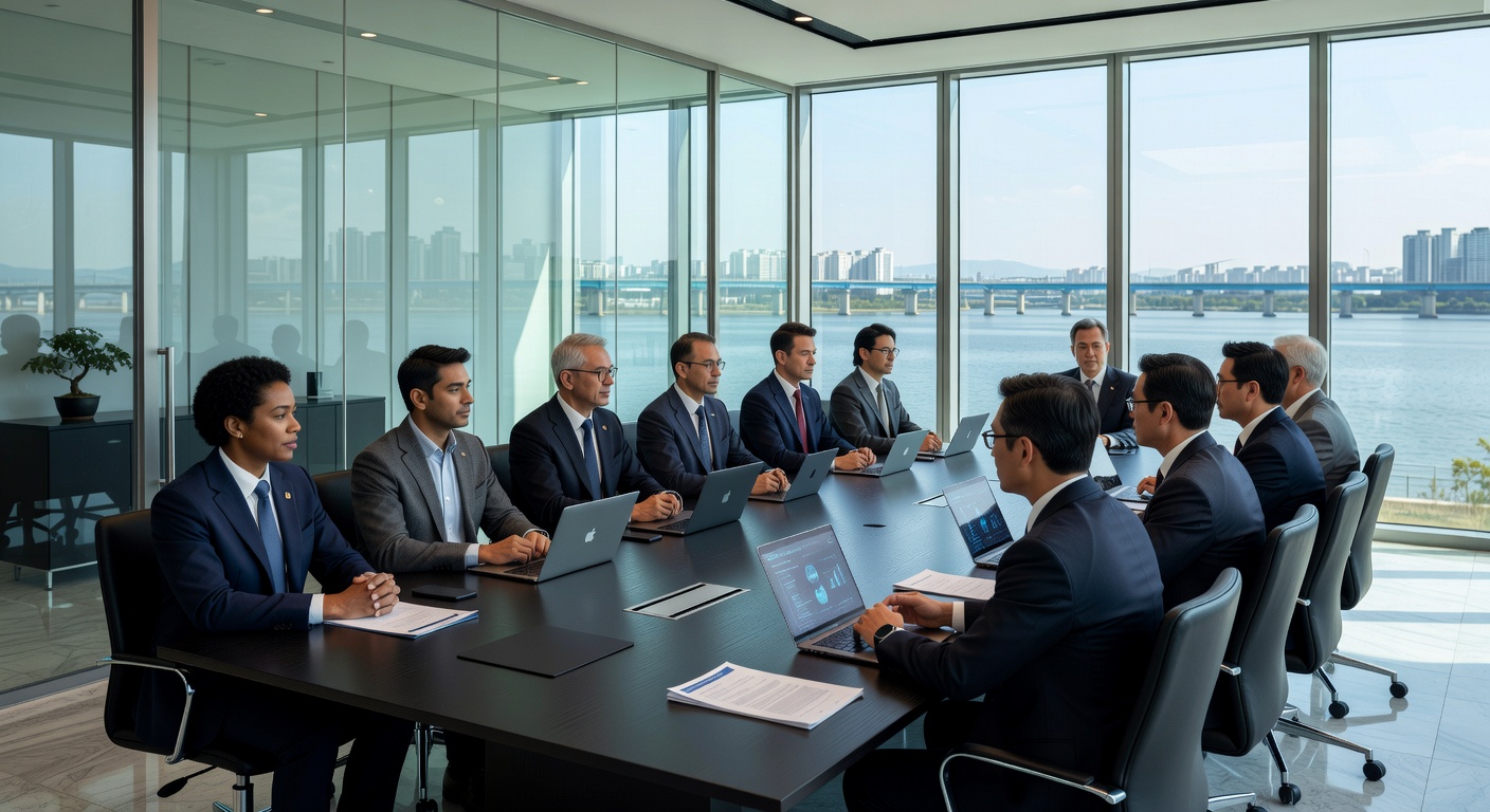 International Business Meeting in Seoul Financial District