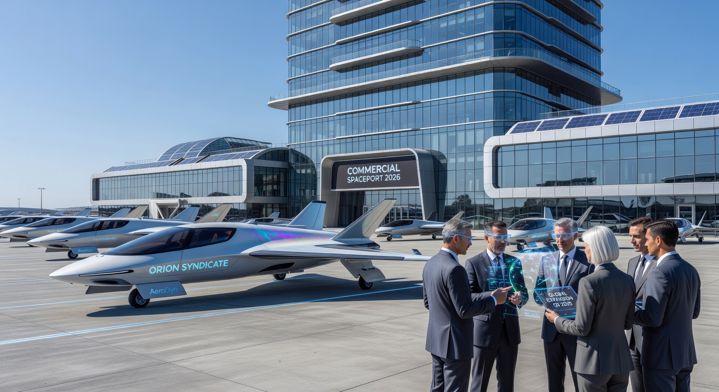 Futuristic Commercial Spaceport and Private Investment Hub 2026