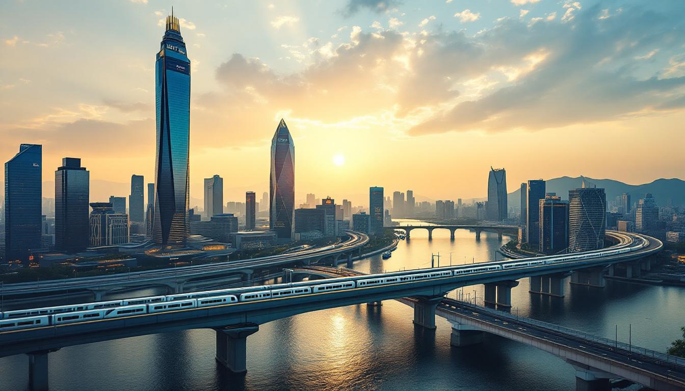 2026년 서울 한강과 고층 빌딩 숲의 새벽 전경