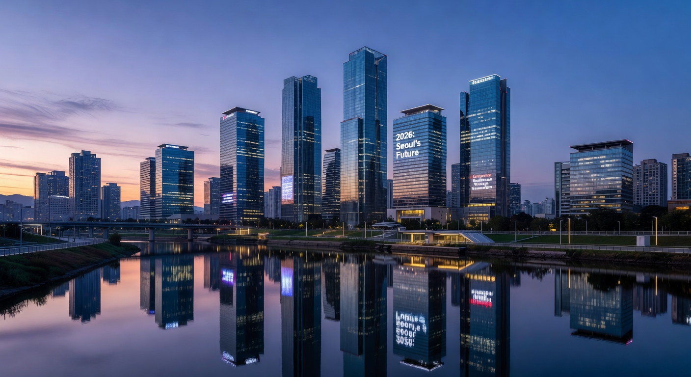 Modern Seoul skyline and Han River representing 2026 real estate growth