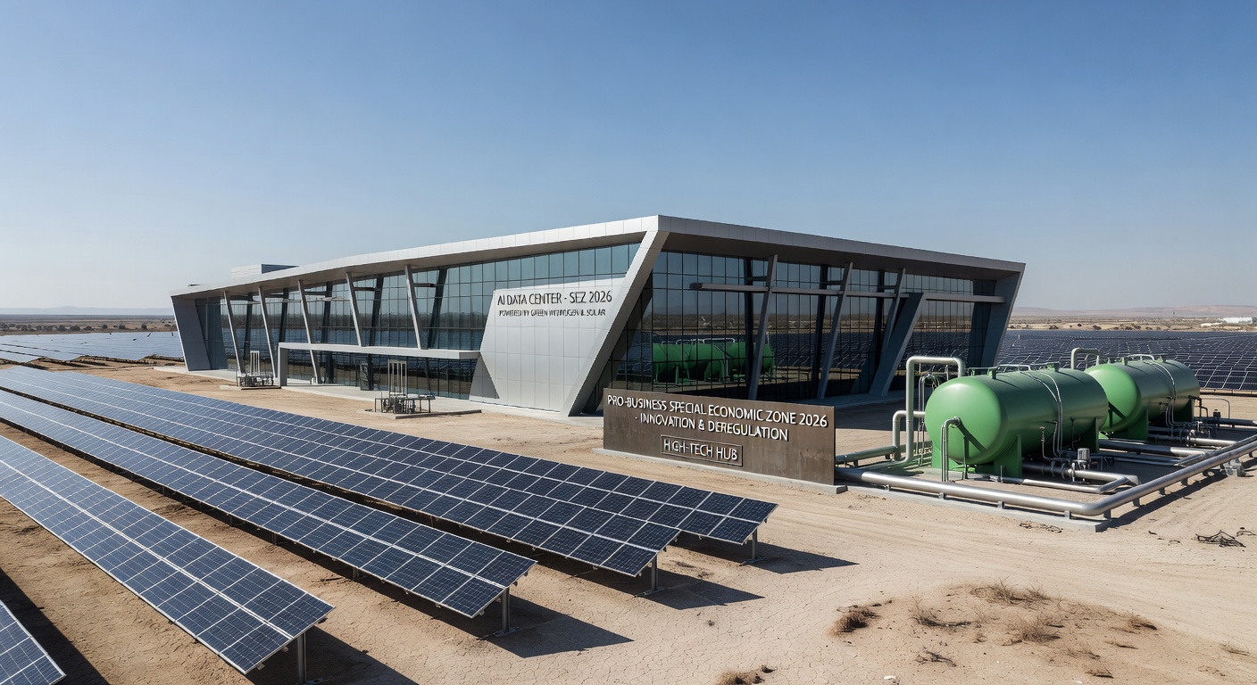 High-Tech AI Data Center Powered by Renewable Energy 2026