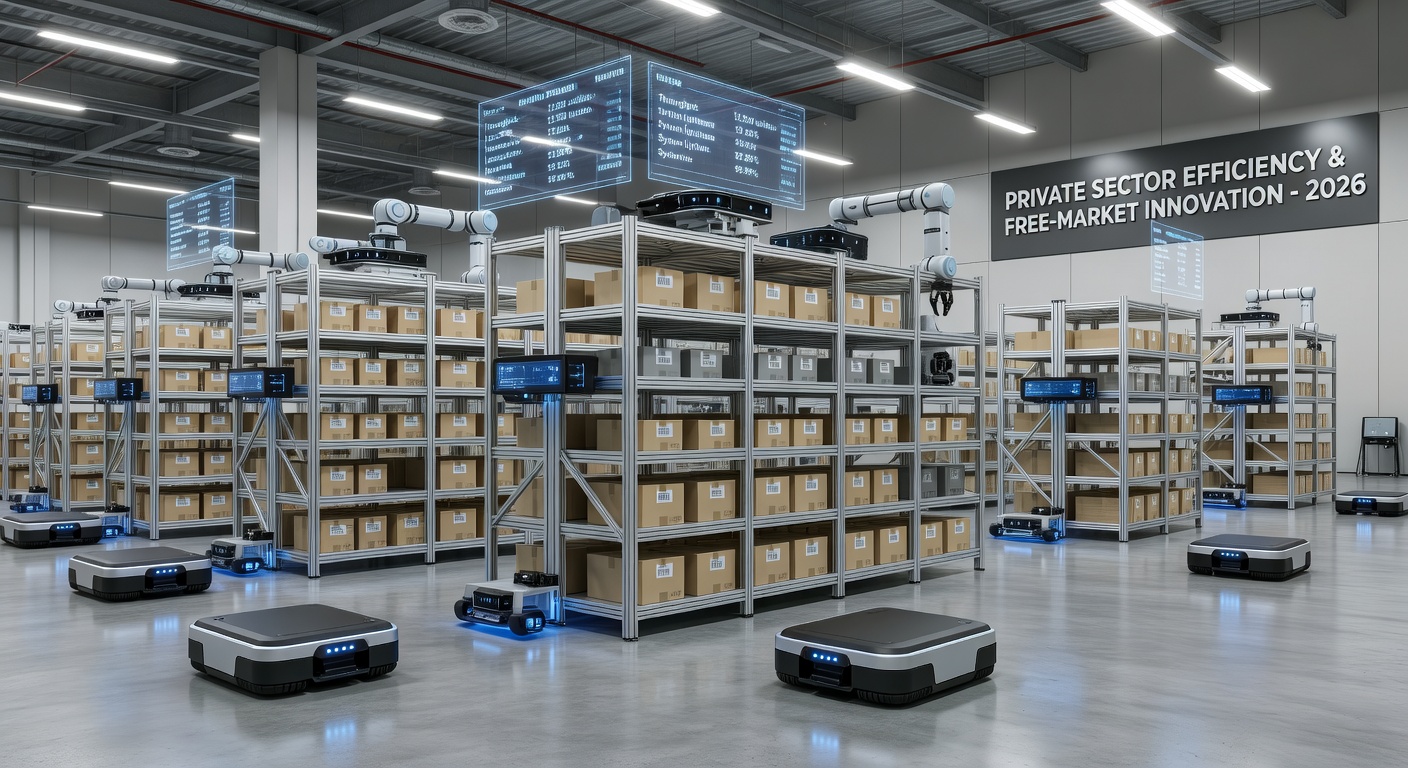 Modern Automated Warehouse with AI Logistics 2026