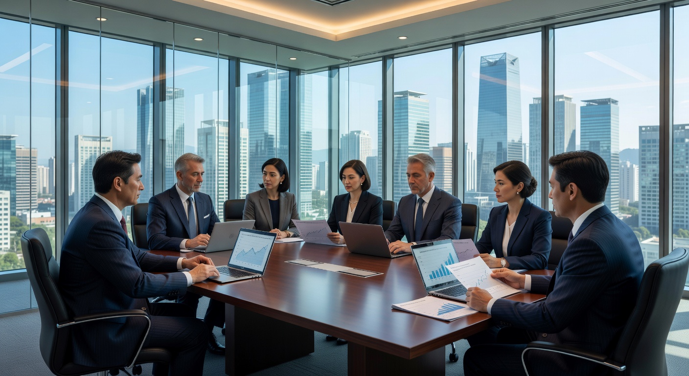 International Business Experts in a Gangnam Boardroom