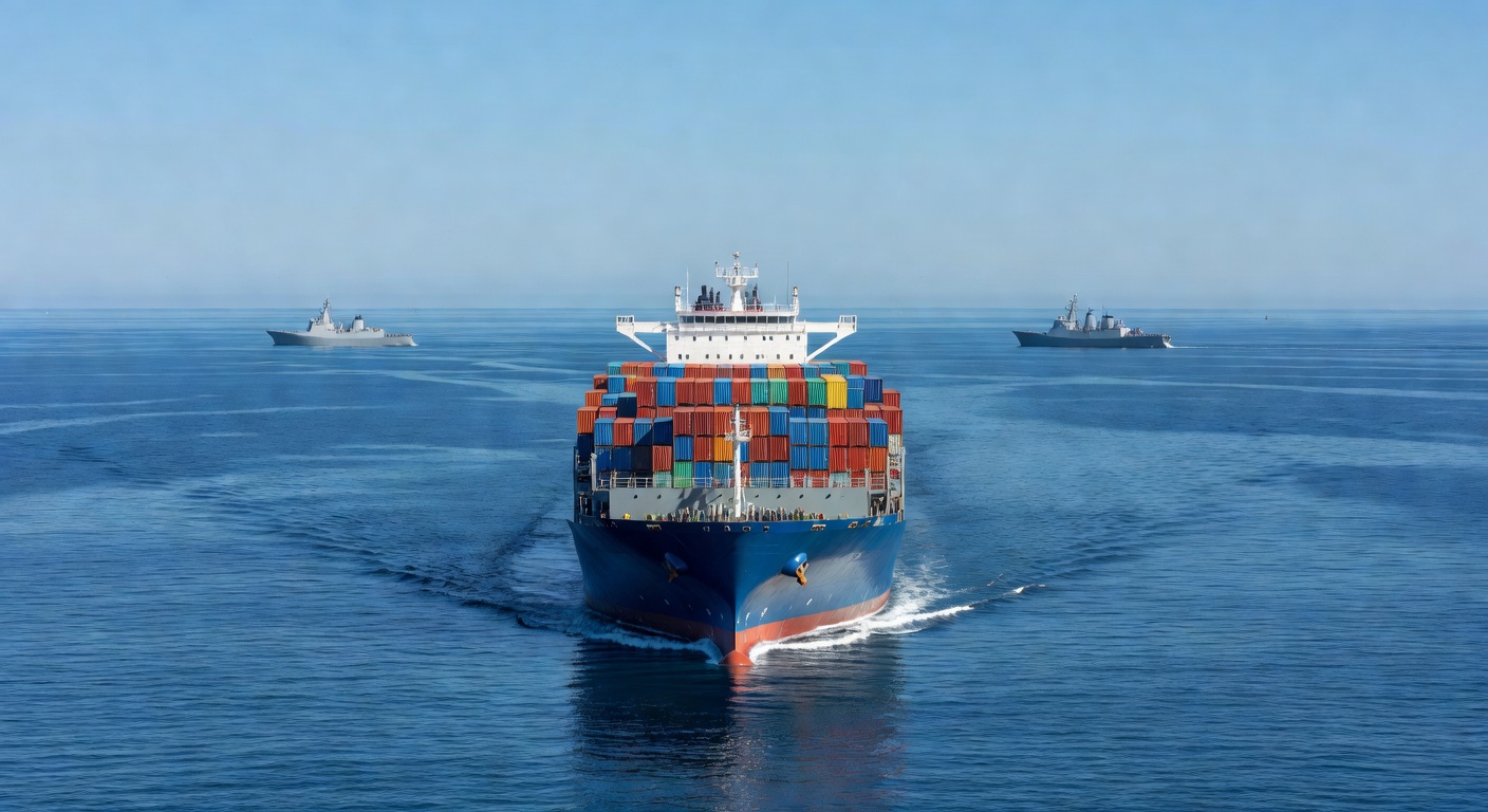 Secure International Shipping Lane under Western Alliance Protection